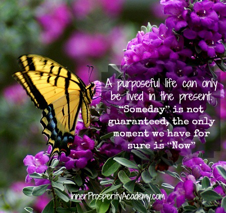 A Purposeful live can only be lived in the present