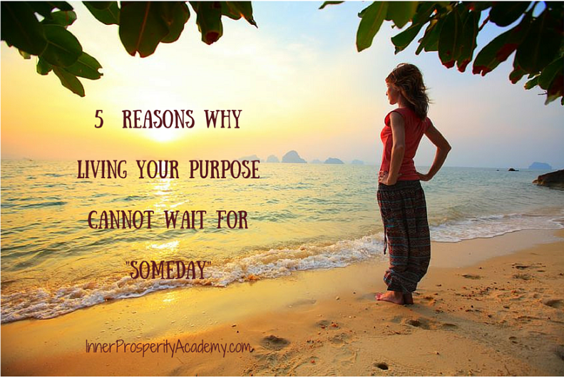 5 Reasons Why Living Your Purpose Cannot Wait for Someday